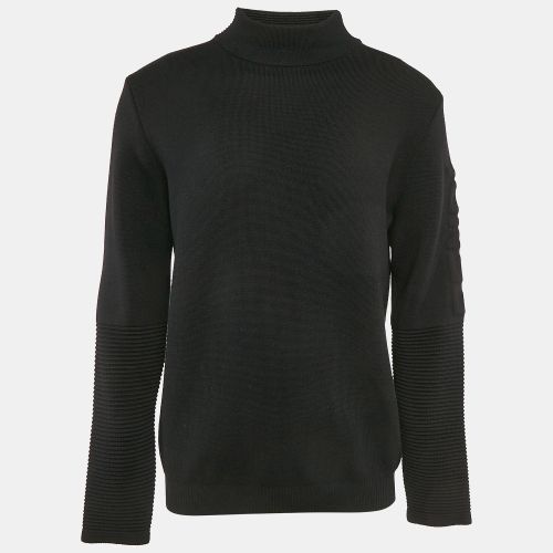 Fendi Black Wool Knit Mock Neck Pullover L - Fendi - Modalova
