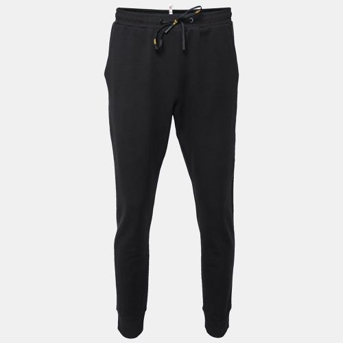 Fendi Black Stretch Knit Logo Tape Detailed Trackpants L - Fendi - Modalova