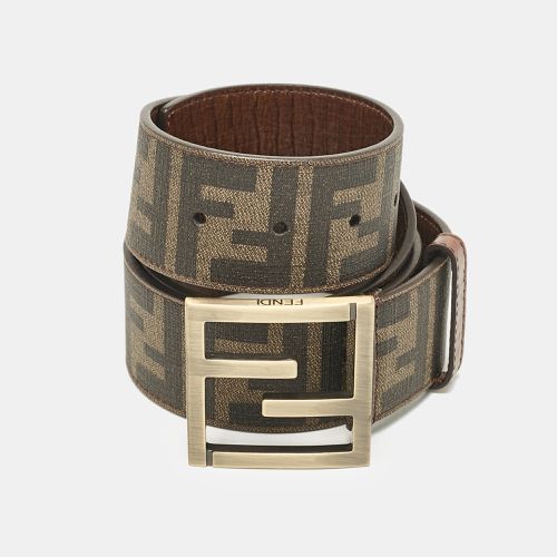 Fendi Tobacco Zucca Coated Canvas FF Buckle Belt 95 CM - Fendi - Modalova