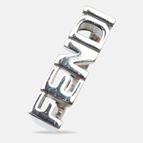 Fendi Silver Tone Ring Size 63 - Fendi - Modalova