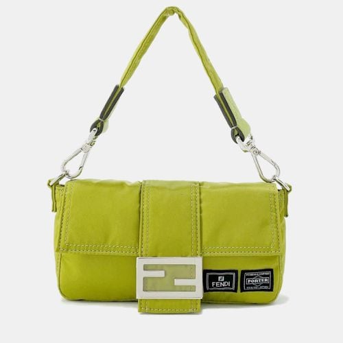 Fendi Light Green Nylon Leather Bucket Mini Crossbody Bag - Fendi - Modalova