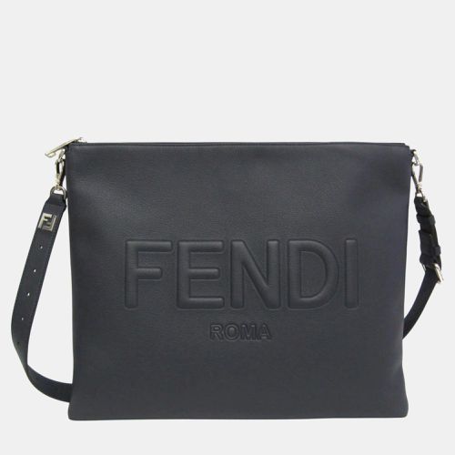 Fendi Dark Blue Leather After Roma Shoulder Bag - Fendi - Modalova