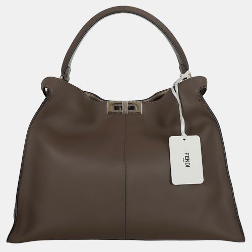 Fendi Brown Leather Large Peekaboo X-Lite Tote bag - Fendi - Modalova