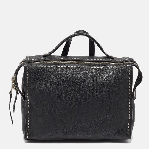 Fendi Black Selleria Leather Lui Briefcase - Fendi - Modalova