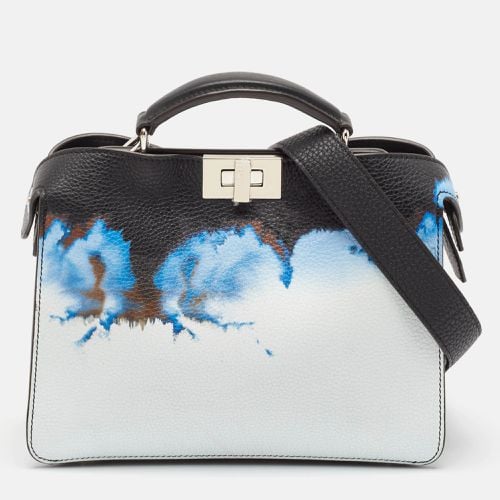 Fendi Black/Blue Cloud Graphic Leather Small Peekaboo Iseeu Bag - Fendi - Modalova