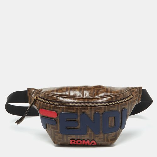 Fendi x Fila Brown Zucca Coated Canvas Mania Belt Bag - Fendi - Modalova