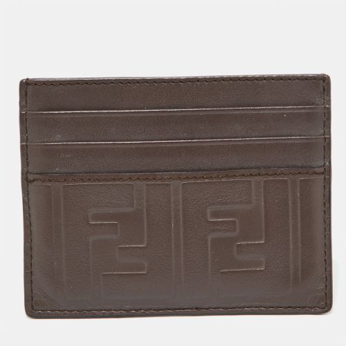 Zucca Leather Card Holder - Fendi - Modalova