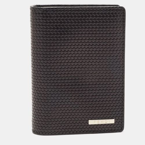 Textured Leather Bifold Card Case - Fendi - Modalova