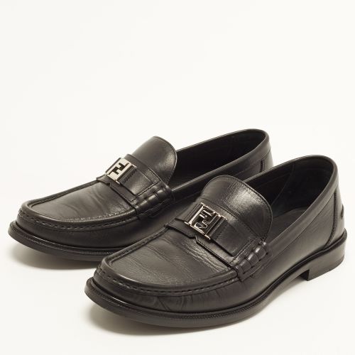 FF Size 42 Leather Squared Penny Loafers - Fendi - Modalova