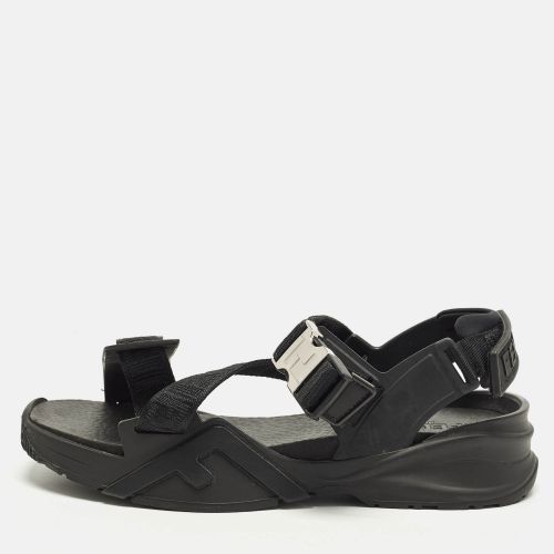 Flow Size 42.5 Canvas and Rubber Flat Sandals - Fendi - Modalova