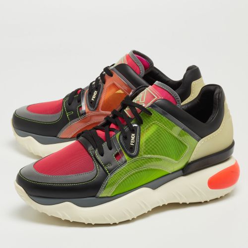 Size 41 Leather, Mesh and Rubber Low Top Sneakers - Fendi - Modalova