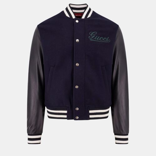 Gucci Blue Wool bomber Jacket IT 50 - Gucci - Modalova