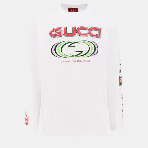 Gucci White Cotton T-Shirt IT 48 - Gucci - Modalova