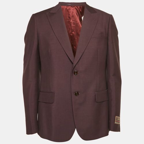 Gucci Burgundy Mohair Single Breasted Blazer L - Gucci - Modalova