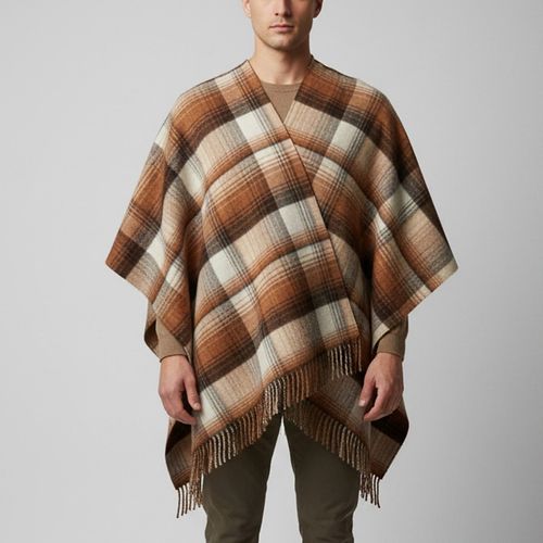 Checked Monogram Wool Reversible Poncho One Size - Gucci - Modalova