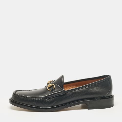 Gucci Black Leather Horsebit Loafers Size 48 - Gucci - Modalova