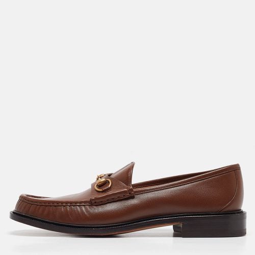 Gucci Brown Leather Horsebit Loafers Size 48 - Gucci - Modalova