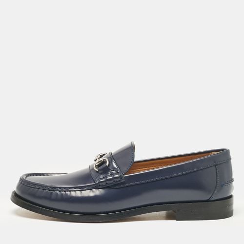 Gucci Dark Blue Leather Horsebit Loafers Size 48 - Gucci - Modalova