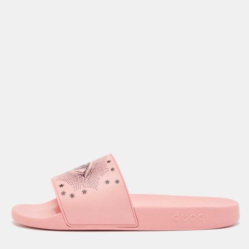 Gucci Pink Rubber Garden Pool Slides Size 46 - Gucci - Modalova