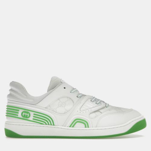 Gucci White/Demetra Green Leather Basket Low Top Sneaker EU 42 - Gucci - Modalova