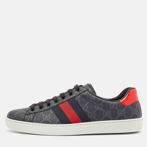 Gucci Grey Coated GG Canvas Ace Low Top Sneakers Size 42 - Gucci - Modalova