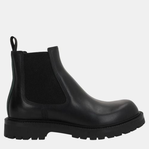 Gucci Black Leather Web Detailed Boots EU 41 - Gucci - Modalova