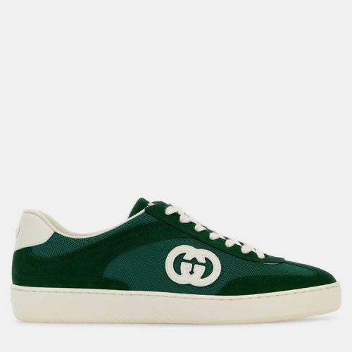 Gucci Green Suede And Mesh GG Sneakers EU 41 - Gucci - Modalova