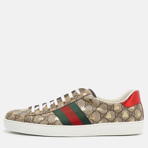 Gucci Beige/Brown GG Supreme Canvas Bee Ace Sneakers Size 45.5 - Gucci - Modalova