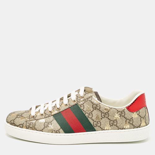 Brown GG Supreme Canvas Bee Ace Sneakers Size 41 - Gucci - Modalova