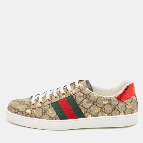 Brown GG Supreme Canvas Bee Ace Sneakers Size 43.5 - Gucci - Modalova