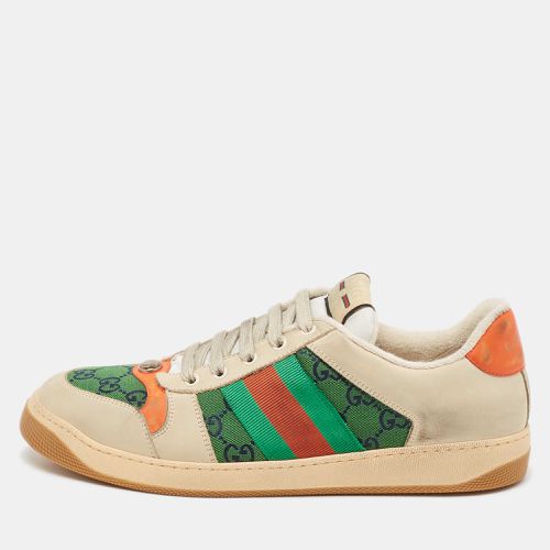 GG Canvas and Nubuck Leather Screener Sneakers Size 44.5 - Gucci - Modalova