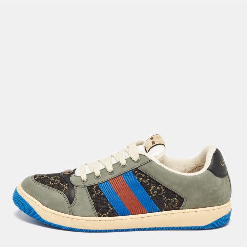 Gucci Multicolor GG Canvas and Nubuck Leather Screener Sneakers Size 44.5 - Gucci - Modalova