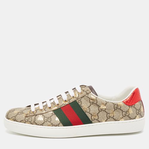 Gucci Beige/Brown GG Supreme Canvas Bee Ace Sneakers Size 42 - Gucci - Modalova