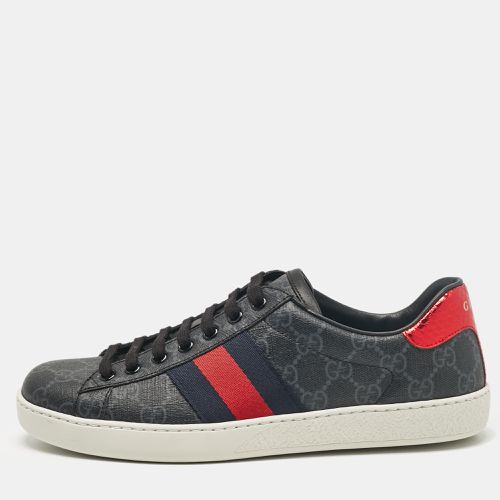 Gucci Black Canvas Ace Lace Up Sneakers Size 40 - Gucci - Modalova