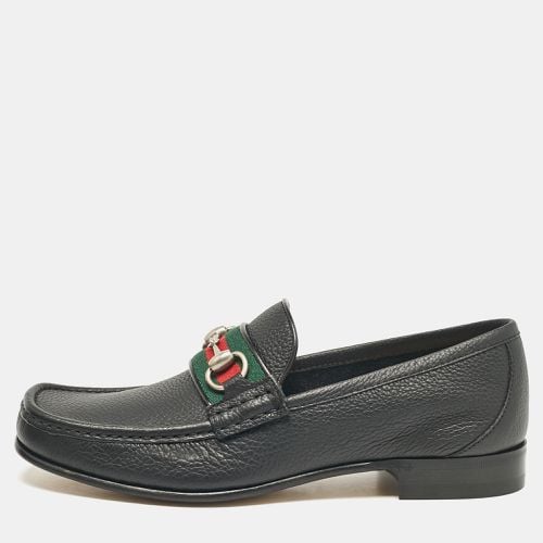 Gucci Black Leather Web Horsebit Loafers Size 40 - Gucci - Modalova