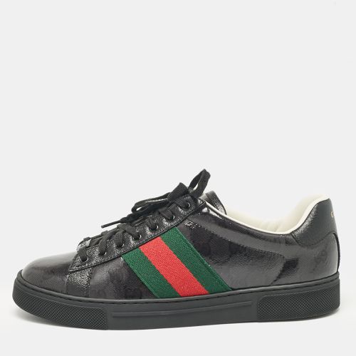 Patent and Leather Ace Lace Up Sneakers Size 41 - Gucci - Modalova