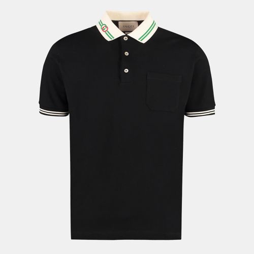 Gucci Black Cotton Pique Polo T-Shirt L - Gucci - Modalova