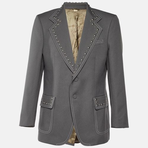 Gabardine Studded Single Breasted Blazer XL - Gucci - Modalova