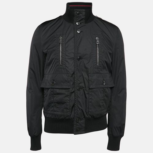 Gucci Black Synthetic Padded Bomber Jacket M - Gucci - Modalova