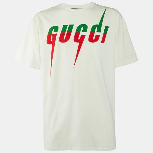 Gucci Cream Gucci Blade Print Cotton Oversized T-Shirt XL - Gucci - Modalova