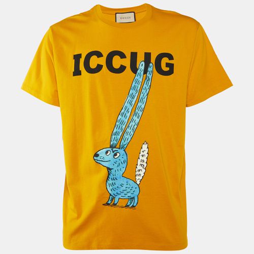 Iccug Animal Print Cotton Crew Neck T-Shirt L - Gucci - Modalova