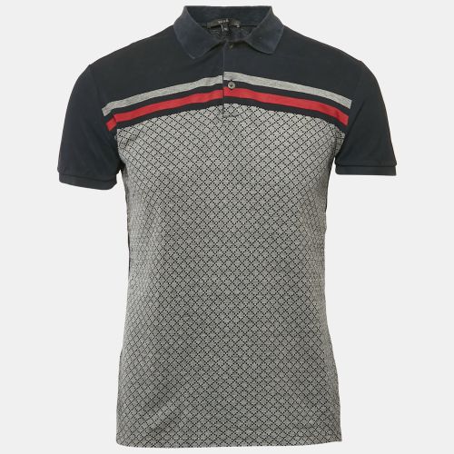 Gucci Multicolor Cotton Collar Web Trim Detail Polo Shirt M - Gucci - Modalova