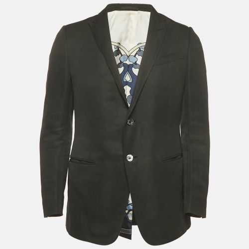 Gucci Black Gabardine Regular Fit Blazer M - Gucci - Modalova