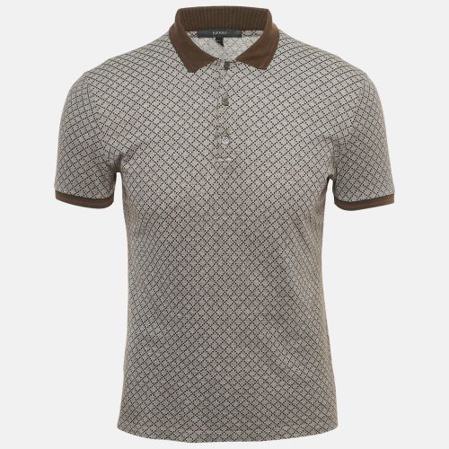 Gucci Brown Jacquard Knit Polo T-Shirt S - Gucci - Modalova