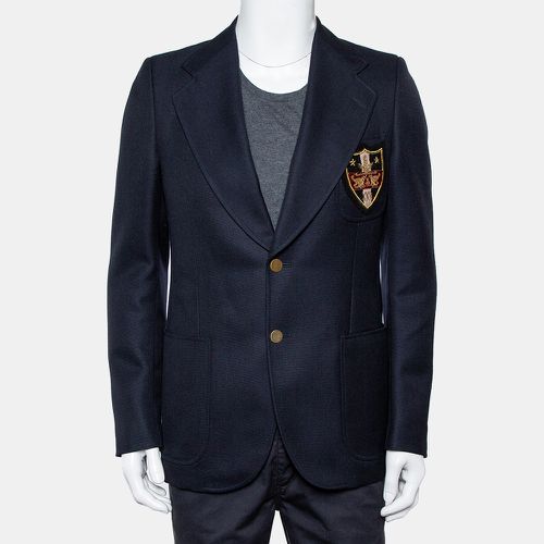 Wool & Mohair Chateau Marmont Embroidered Button Front Blazer M - Gucci - Modalova