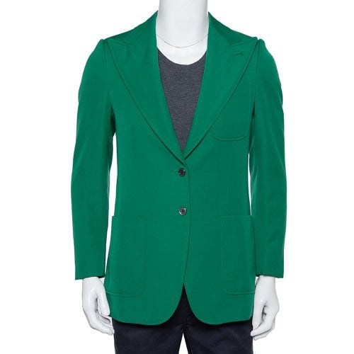 Gucci Green Wool Button Front Blazer XS - Gucci - Modalova