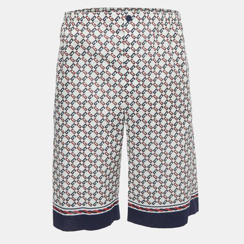 Gucci Cream Geometric G Print Cotton Muslin Shorts M - Gucci - Modalova