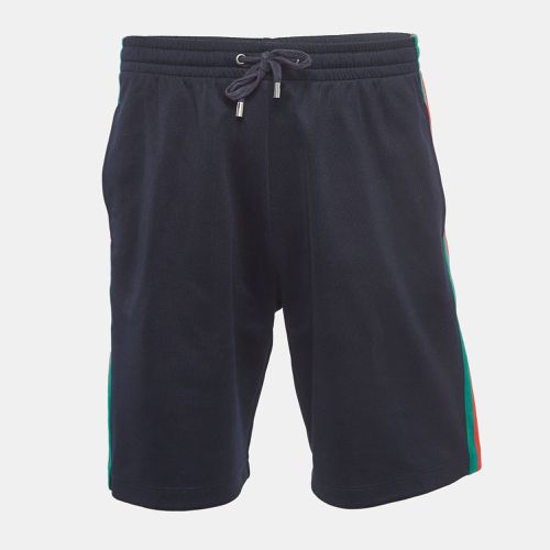 Gucci Navy Blue Side Stripe Technical Jersey Shorts S - Gucci - Modalova