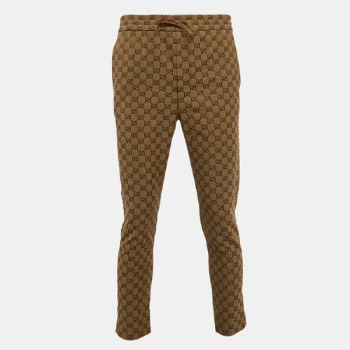 Gucci Brown Jacquard Canvas Track Trousers XS - Gucci - Modalova