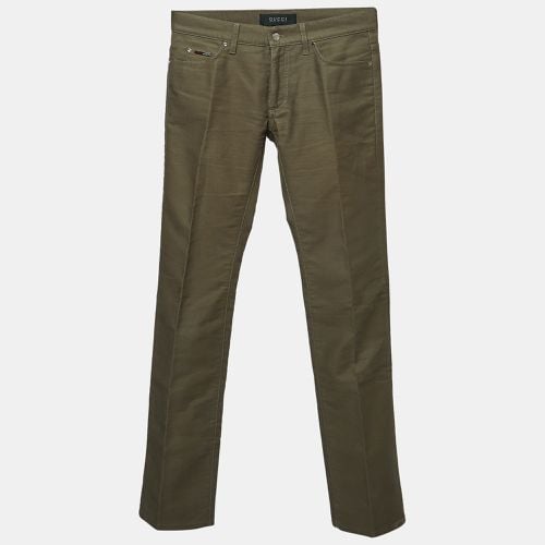 Gucci Olive Green Cotton Pants S - Gucci - Modalova